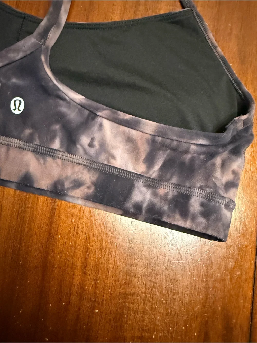 Lululemon Flow Y Bra Nulu Diamond Dye Graphite Grey Pink